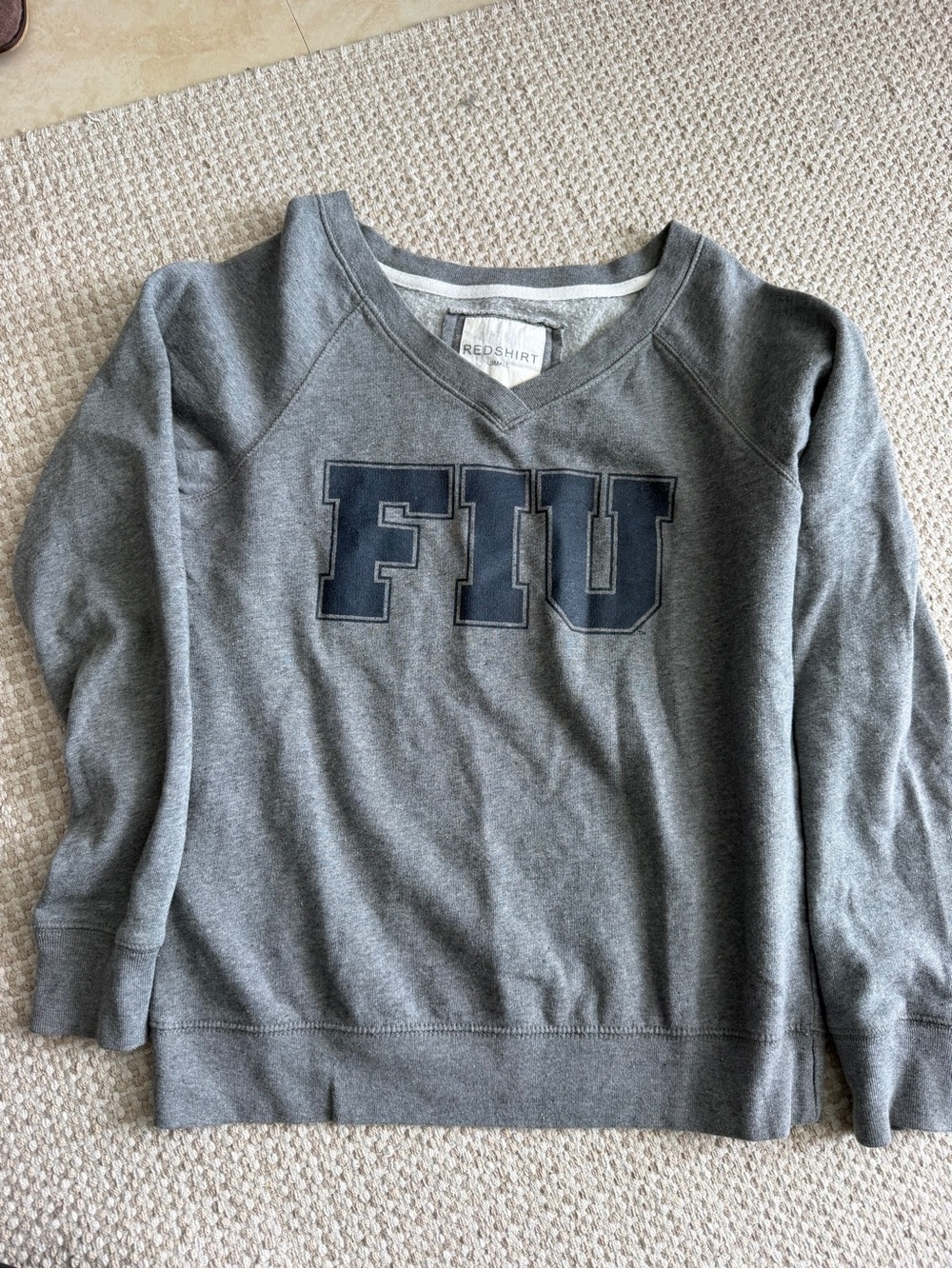 FIU Grey Vneck Sweatshirt